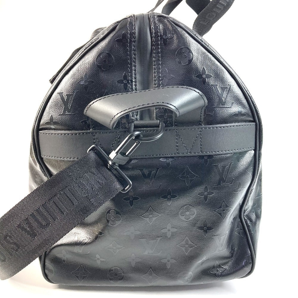 LOUIS VUITTON M23786 LV SKI Monogram Storm Keepall 55 Travel Bag, 2-Way Shoulder Bag, Boston Bag, Unisex, Leather, Black
