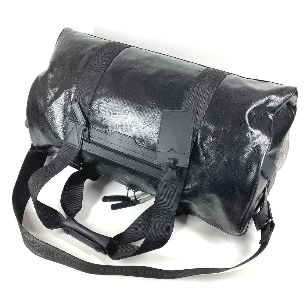 LOUIS VUITTON M23786 LV SKI Monogram Storm Keepall 55 Travel Bag, 2-Way Shoulder Bag, Boston Bag, Unisex, Leather, Black