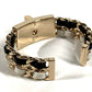 CHANEL B22A CC ロゴ ココマーク Wチェーン ブレスレット アクセサリー ジュエリー バングル メタル レディース ブラック