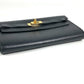 HERMES Shoulder Wallet Kelly Wallet Long To-Go Bag Shoulder Bag Pochette Long Wallet Epson Unisex Black