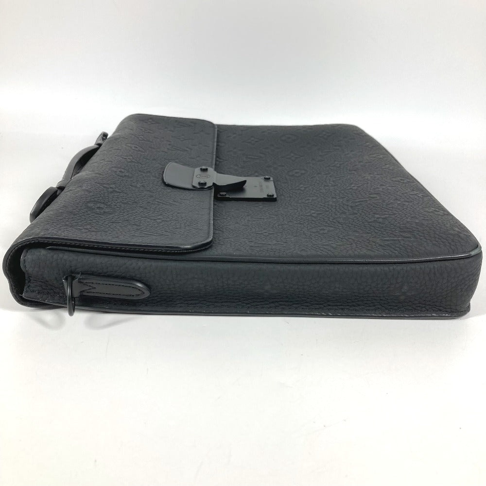 LOUIS VUITTON M20835 Monogram Taurillon S-Lock Briefcase, Business Bag, 2-Way Bag, Shoulder Bag, Handbag, Taurillon Leather, Unisex, Noir, Black