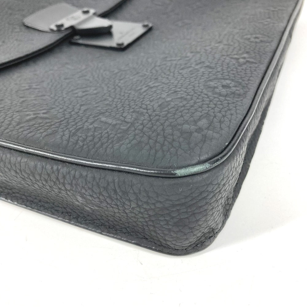 LOUIS VUITTON M20835 Monogram Taurillon S-Lock Briefcase, Business Bag, 2-Way Bag, Shoulder Bag, Handbag, Taurillon Leather, Unisex, Noir, Black