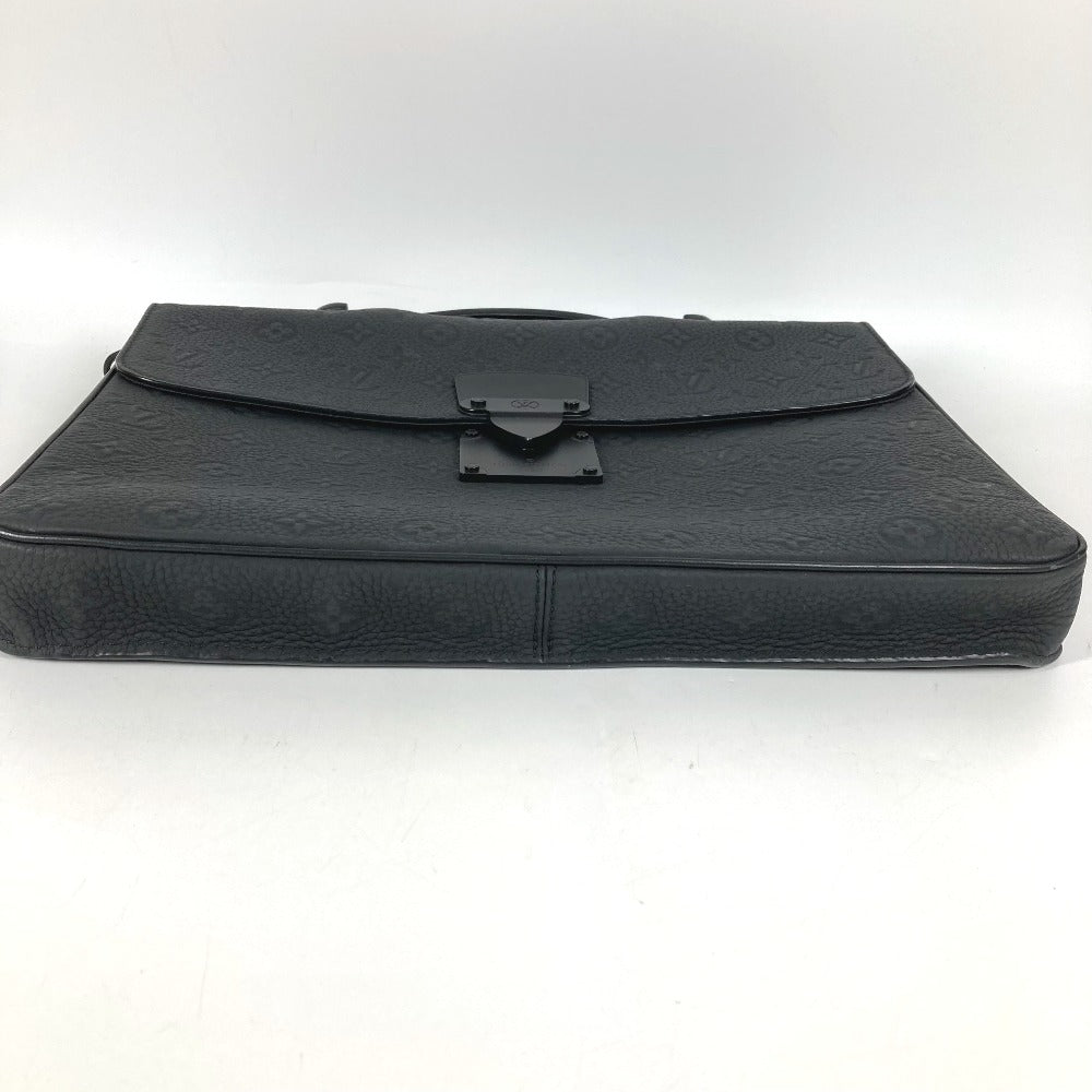 LOUIS VUITTON M20835 Monogram Taurillon S-Lock Briefcase, Business Bag, 2-Way Bag, Shoulder Bag, Handbag, Taurillon Leather, Unisex, Noir, Black