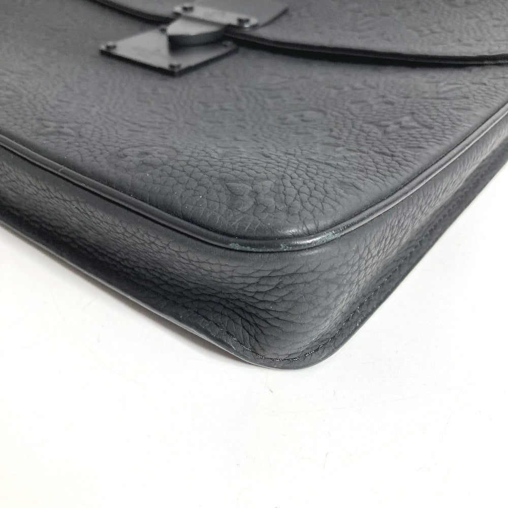 LOUIS VUITTON M20835 Monogram Taurillon S-Lock Briefcase, Business Bag, 2-Way Bag, Shoulder Bag, Handbag, Taurillon Leather, Unisex, Noir, Black
