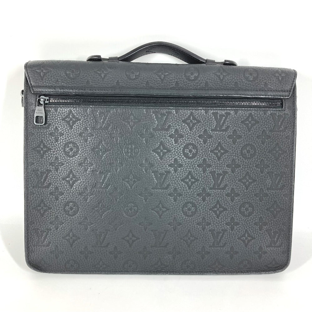 LOUIS VUITTON M20835 Monogram Taurillon S-Lock Briefcase, Business Bag, 2-Way Bag, Shoulder Bag, Handbag, Taurillon Leather, Unisex, Noir, Black