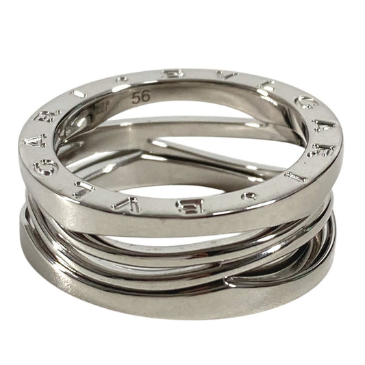 BVLGARI B-ZERO1 ビーゼロワン レジェンド アクセサリー ジュエリー K18 金 リング・指輪 WG750 ユニセックス シルバー