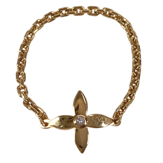 LOUIS VUITTON Q9K64I ダイヤモンド ダイヤ 1P バーグチェーン イディール ブロッサムリング アクセサリー ジュエリー K18 金 リング・指輪 Au750 レディース
