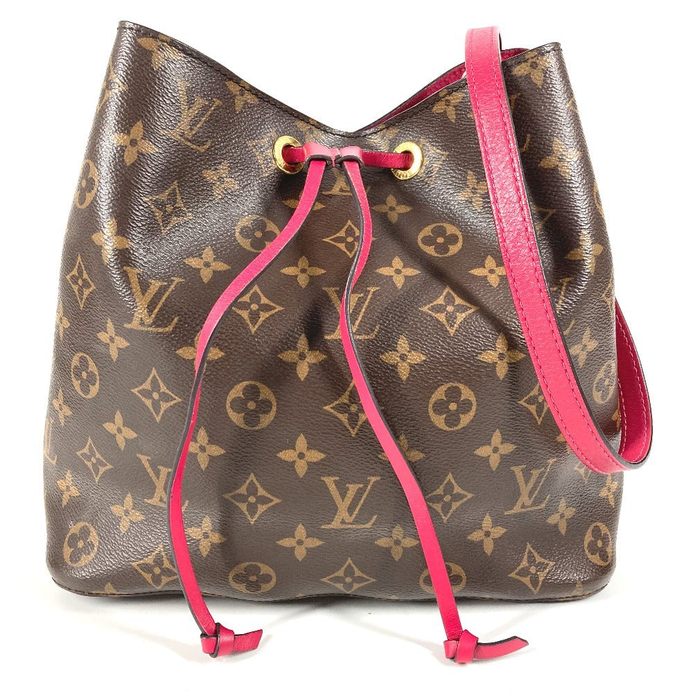 LOUIS VUITTON M43570 Monogram NeoNoe Shoulder Bag, Drawstring, Crossbody, Monogram Canvas, Unisex, Freesia Pink