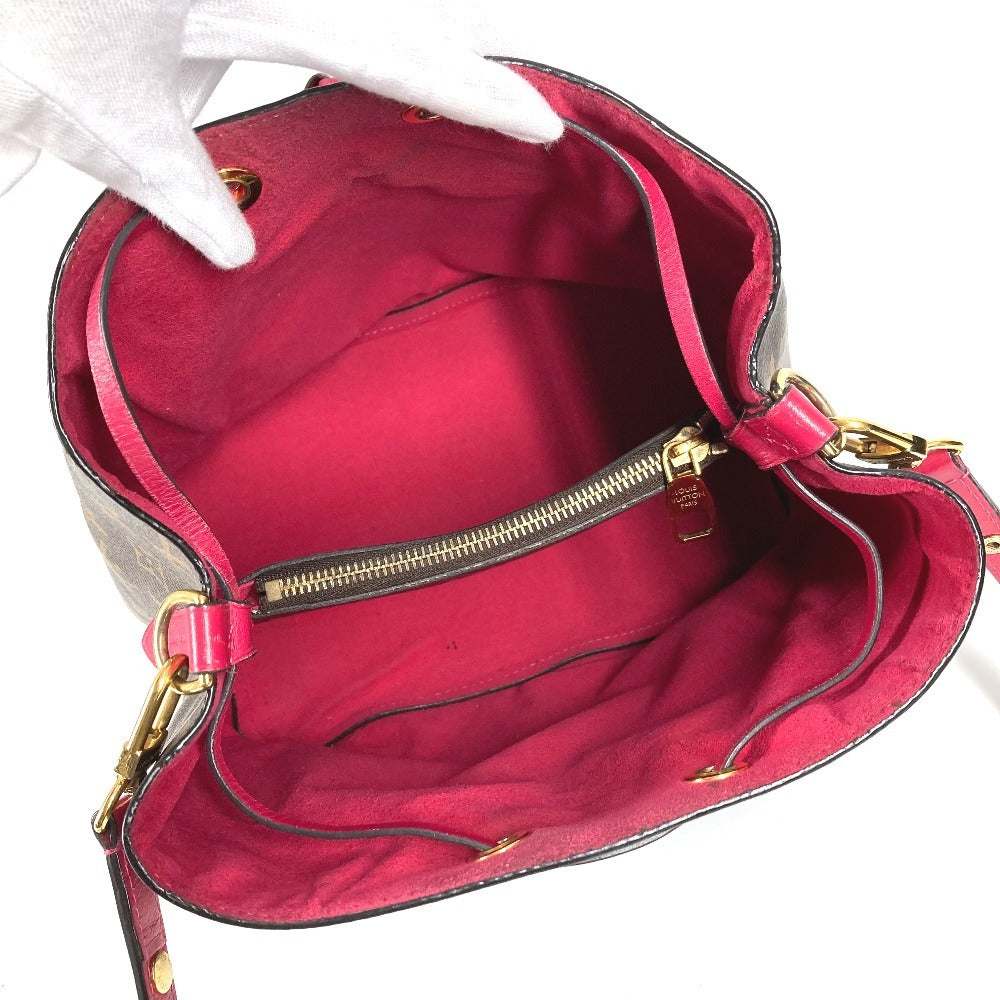 LOUIS VUITTON M43570 Monogram NeoNoe Shoulder Bag, Drawstring, Crossbody, Monogram Canvas, Unisex, Freesia Pink