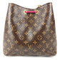 LOUIS VUITTON M43570 Monogram NeoNoe Shoulder Bag, Drawstring, Crossbody, Monogram Canvas, Unisex, Freesia Pink