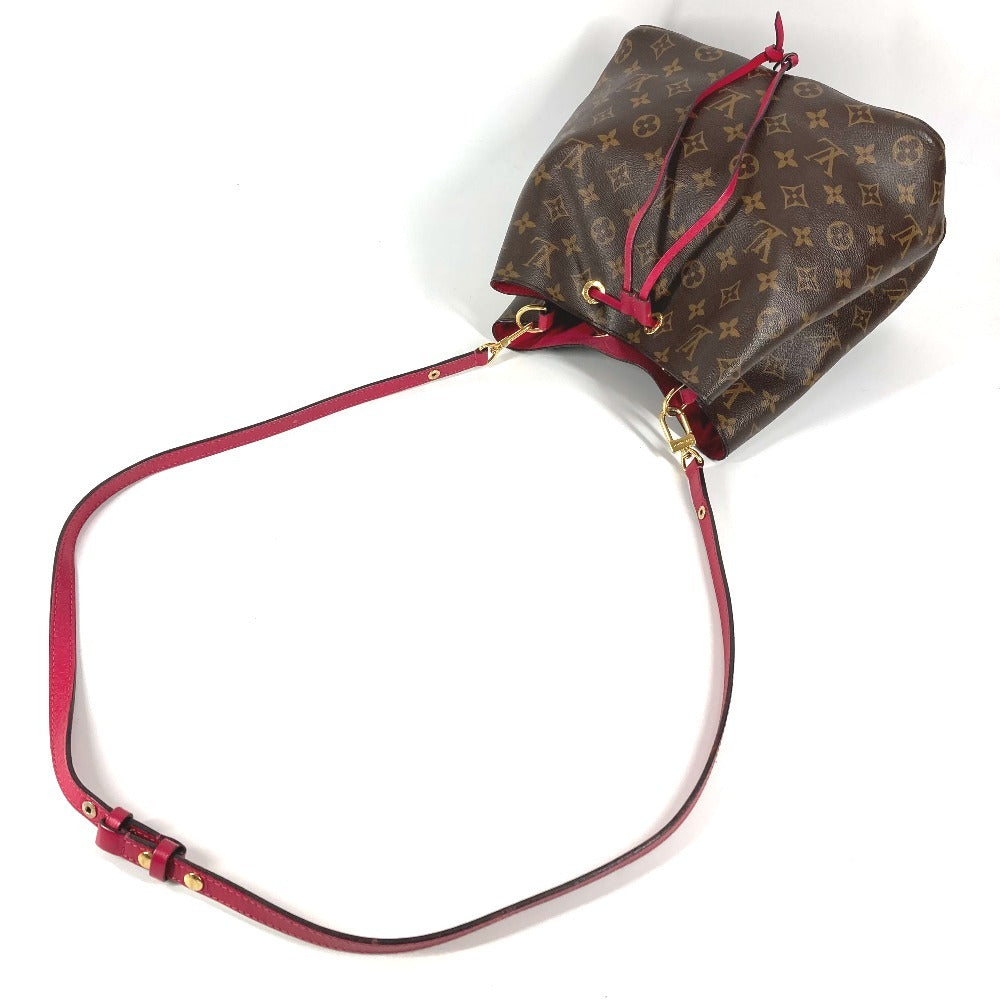 LOUIS VUITTON M43570 Monogram NeoNoe Shoulder Bag, Drawstring, Crossbody, Monogram Canvas, Unisex, Freesia Pink