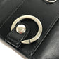 GUCCI 625565 GG Embossed Logo 6-Piece Key Case with Key Ring, Leather, Unisex, Black