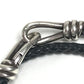 TIFFANY&Co. 編込みレザー ノットダブルレイドラップ アクセサリー ジュエリー 2重ブレス ブレスレット レザー ユニセックス ダークグレー系