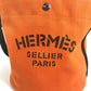 HERMES 斜め掛け サックドパンサージュ バケツ型 ばけつ型 ポーチ付き カバン ショルダーバッグ コットン ユニセックス オレンジ