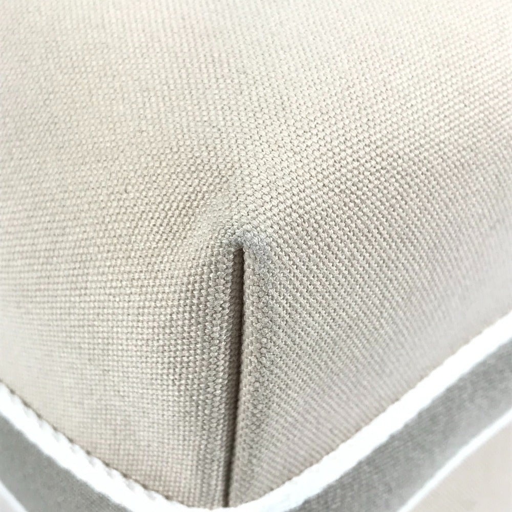HERMES Bride a Black GM Bride a Black GM Bag Pouch Vanity Bag H Logo Handbag Cotton Unisex Beige