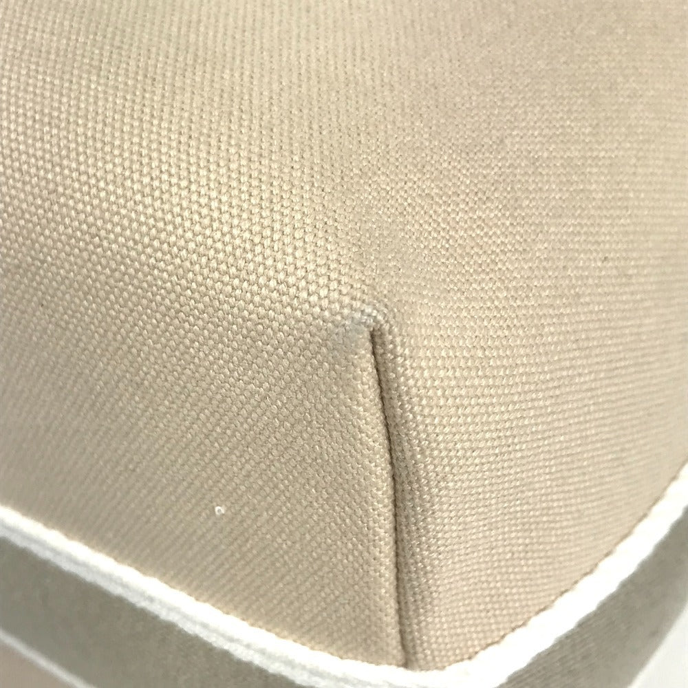HERMES Bride a Black GM Bride a Black GM Bag Pouch Vanity Bag H Logo Handbag Cotton Unisex Beige