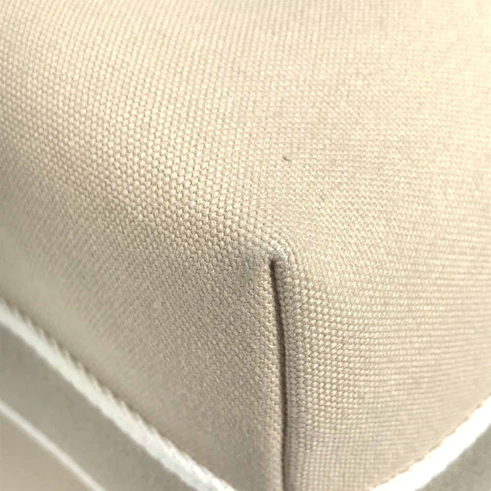 HERMES Bride a Black GM Bride a Black GM Bag Pouch Vanity Bag H Logo Handbag Cotton Unisex Beige