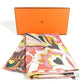 HERMES Faubourg Rainbow Carre Jean 140 Shawl/Stole/Scarf, Large, Unisex, Cashmere, Pink