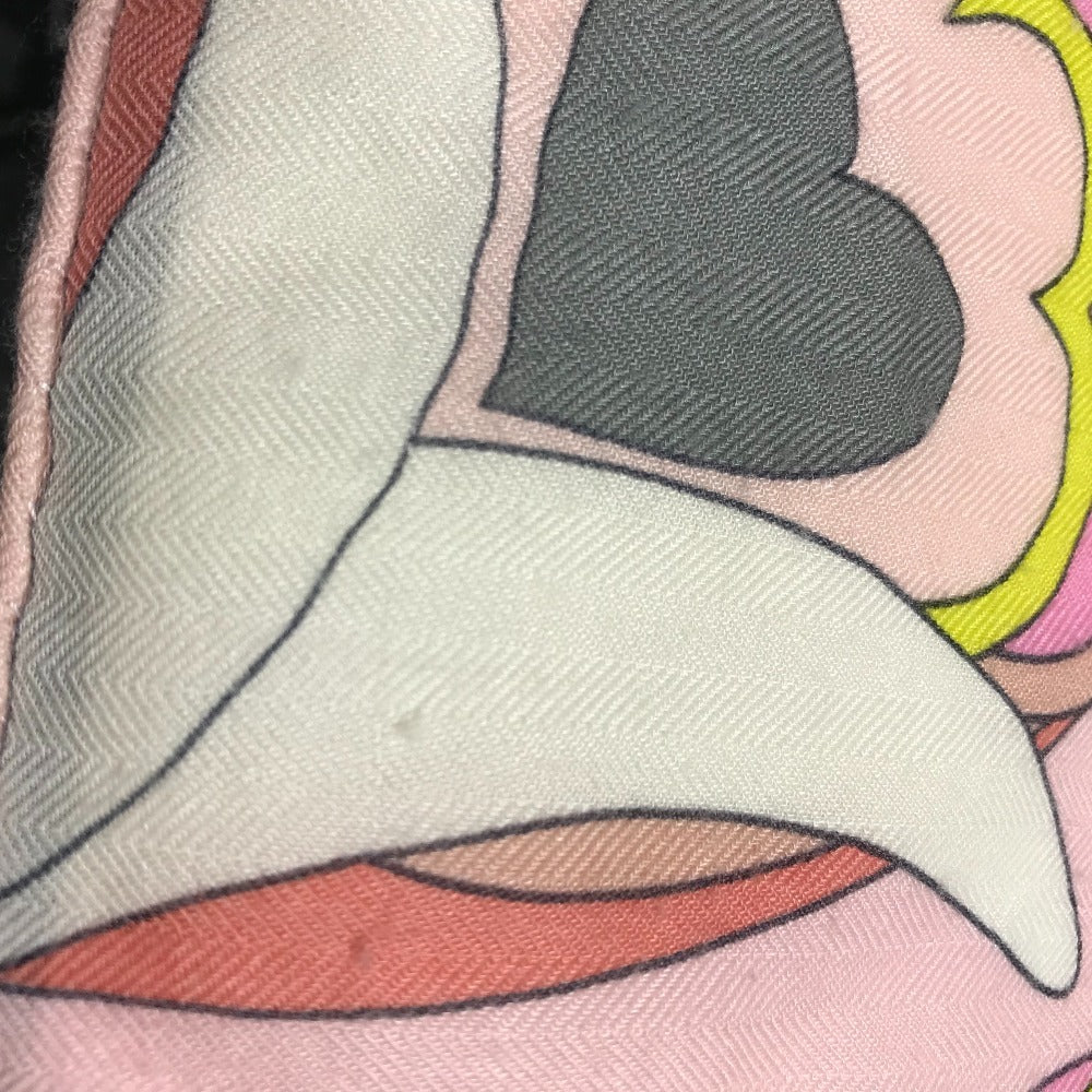 HERMES Faubourg Rainbow Carre Jean 140 Shawl/Stole/Scarf, Large, Unisex, Cashmere, Pink