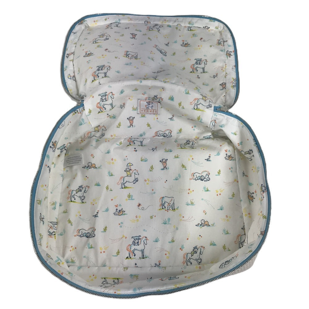 HERMES BABY To-Go MM Cabriole Multi-Pouch, Diaper Pouch, Cotton, Kids', Green Perle Blue