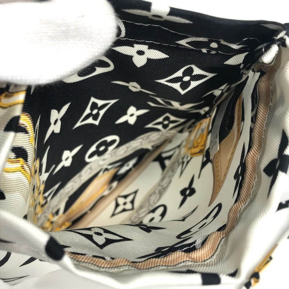 LOUIS VUITTON M76748 Monogram Maille Mask & Drawstring Pouch Set, Nylon, Unisex, Black