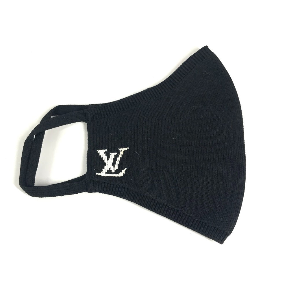 LOUIS VUITTON M76748 Monogram Maille Mask & Drawstring Pouch Set, Nylon, Unisex, Black