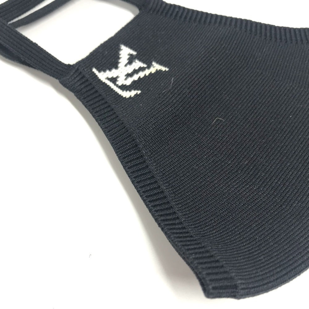 LOUIS VUITTON M76748 Monogram Maille Mask & Drawstring Pouch Set, Nylon, Unisex, Black