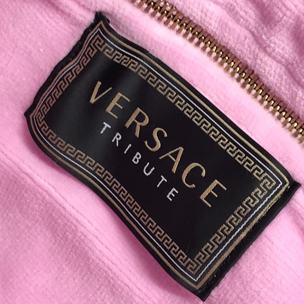 VERSACE メデューサ ロゴ ビッグ トートバッグ カバン 肩掛け ボストンバッグ ショルダーバッグ コットン ユニセックス ピンク