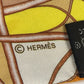 HERMES Horse Print Twilly Silk Scarf for Women in Orange