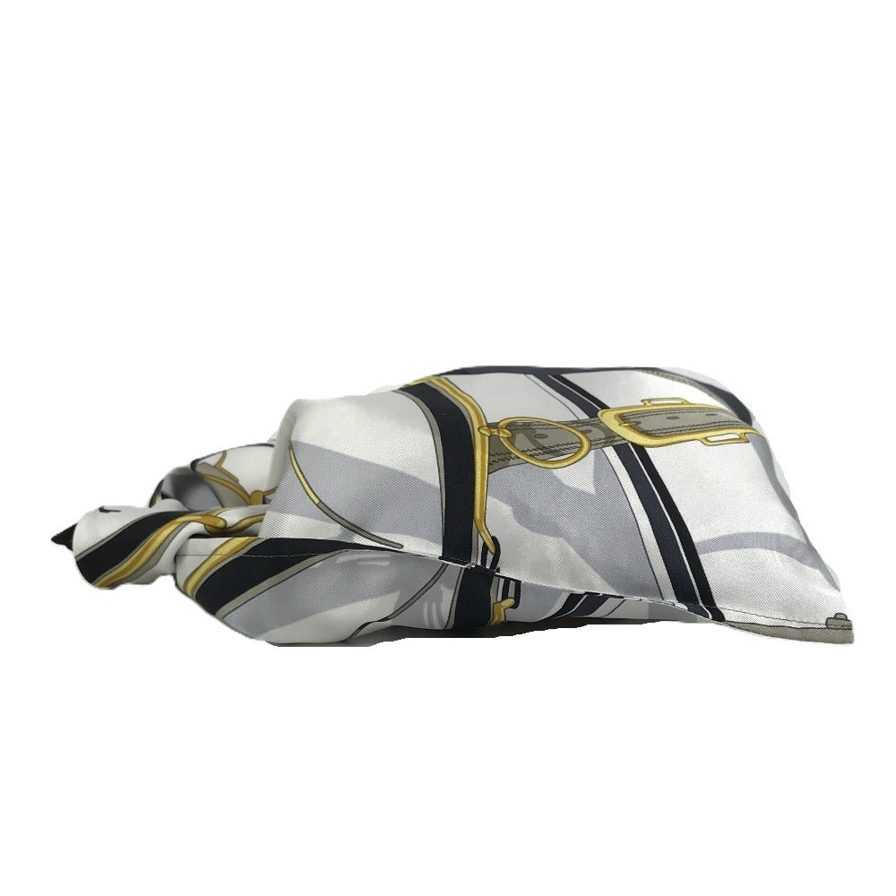 HERMES Petit H Furoshiki PM Pouch/Bag/Handbag in Silk, White, for Women