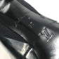 รองเท้าบูทสั้น LOUIS VUITTON ลายโมโนแกรม แต่งระบาย รองเท้าบูท หนัง สำหรับผู้หญิง สีดำ