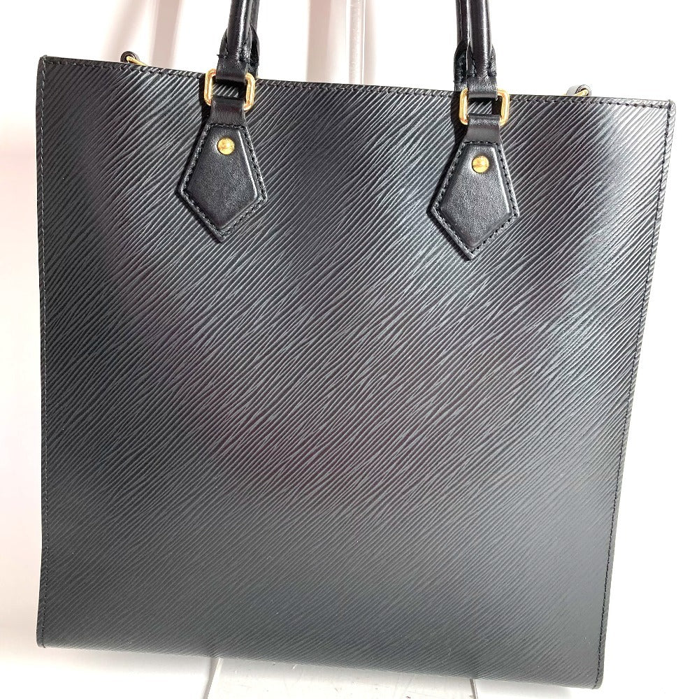 LOUIS VUITTON M58658 Epi Monogram Sac Plat PM Tote Bag, 2-Way Handbag, Vertical Tote, Shoulder Bag, Epi Leather, Unisex, Noir Black