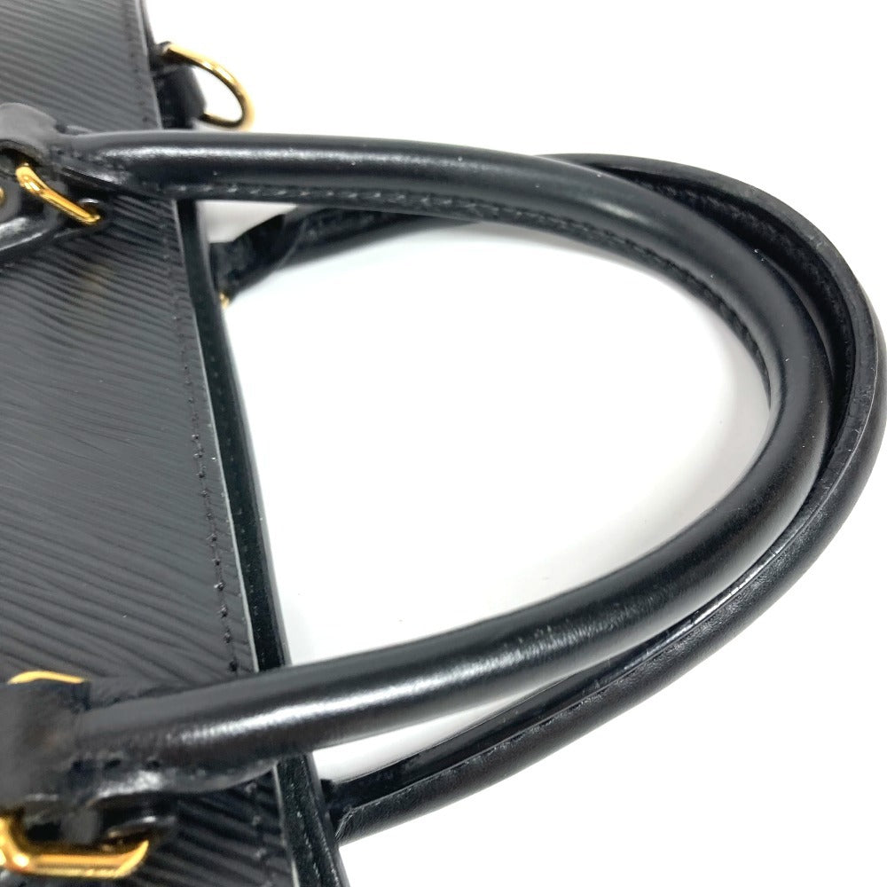 LOUIS VUITTON M58658 Epi Monogram Sac Plat PM Tote Bag, 2-Way Handbag, Vertical Tote, Shoulder Bag, Epi Leather, Unisex, Noir Black