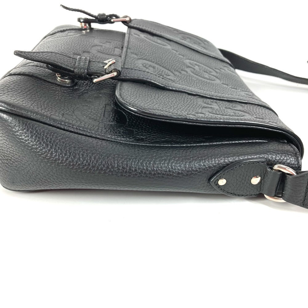 GUCCI 760234 GG JUMBO MD Jumbo GG Medium Messenger Bag, Crossbody Shoulder Bag, Leather, Unisex, Black