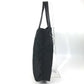 PRADA Triangle Logo Plaque Tote Bag, Shoulder Bag, Vertical Tote, Leather/Nylon, Unisex, Black