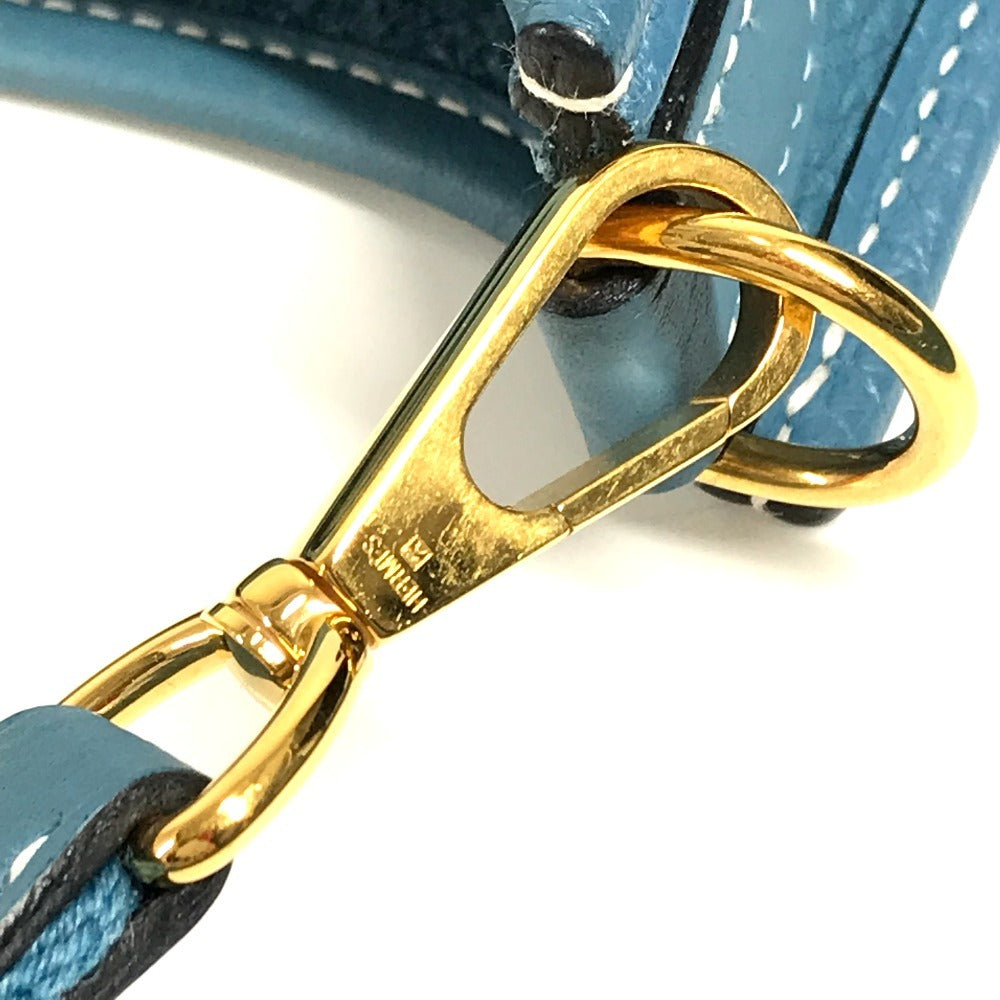 HERMES エブリン TPM 16 エブリンTPM カバン 斜め掛け ポシェット ロング ショルダーバッグ トリヨンクレマンス ユニセックス ニューブルーシーン ブルー