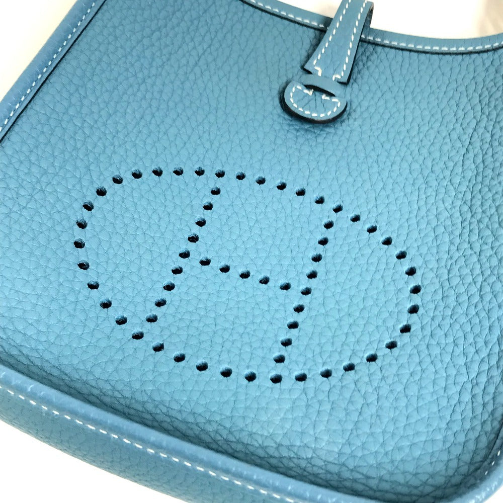 HERMES エブリン TPM 16 エブリンTPM カバン 斜め掛け ポシェット ロング ショルダーバッグ トリヨンクレマンス ユニセックス ニューブルーシーン ブルー