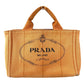 PRADA Canapa logo Handbag, Satchel bag, Tote bag Hand Bag Canvas Orange Used