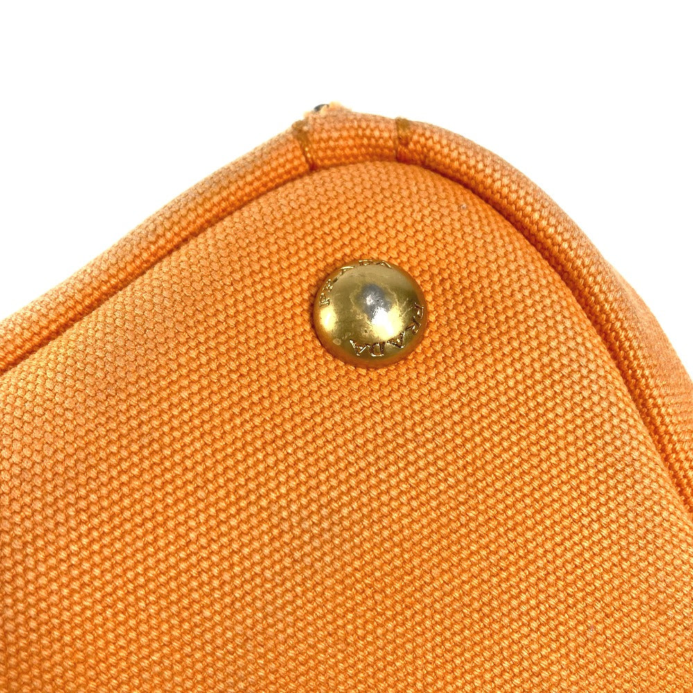 PRADA Canapa logo Handbag, Satchel bag, Tote bag Hand Bag Canvas Orange Used