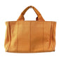 PRADA Canapa logo Handbag, Satchel bag, Tote bag Hand Bag Canvas Orange Used