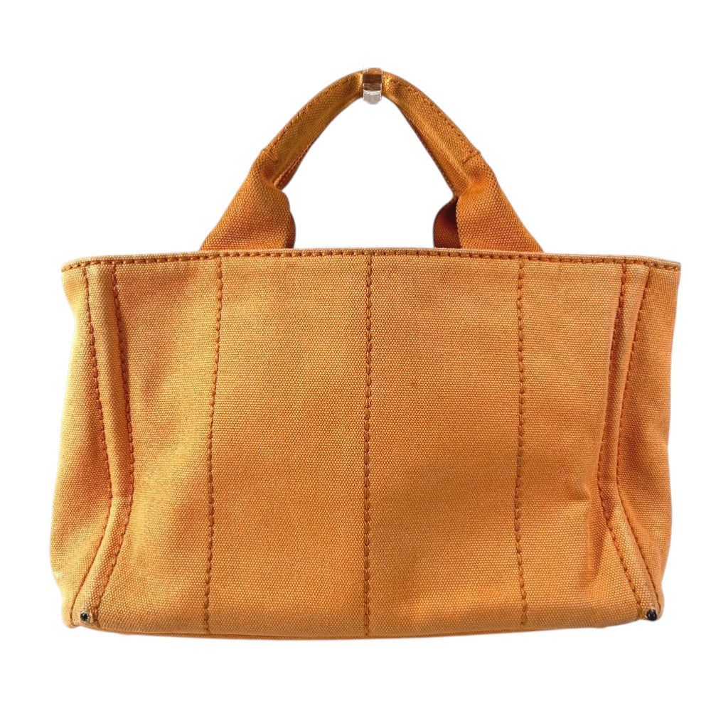 PRADA Canapa logo Handbag, Satchel bag, Tote bag Hand Bag Canvas Orange Used