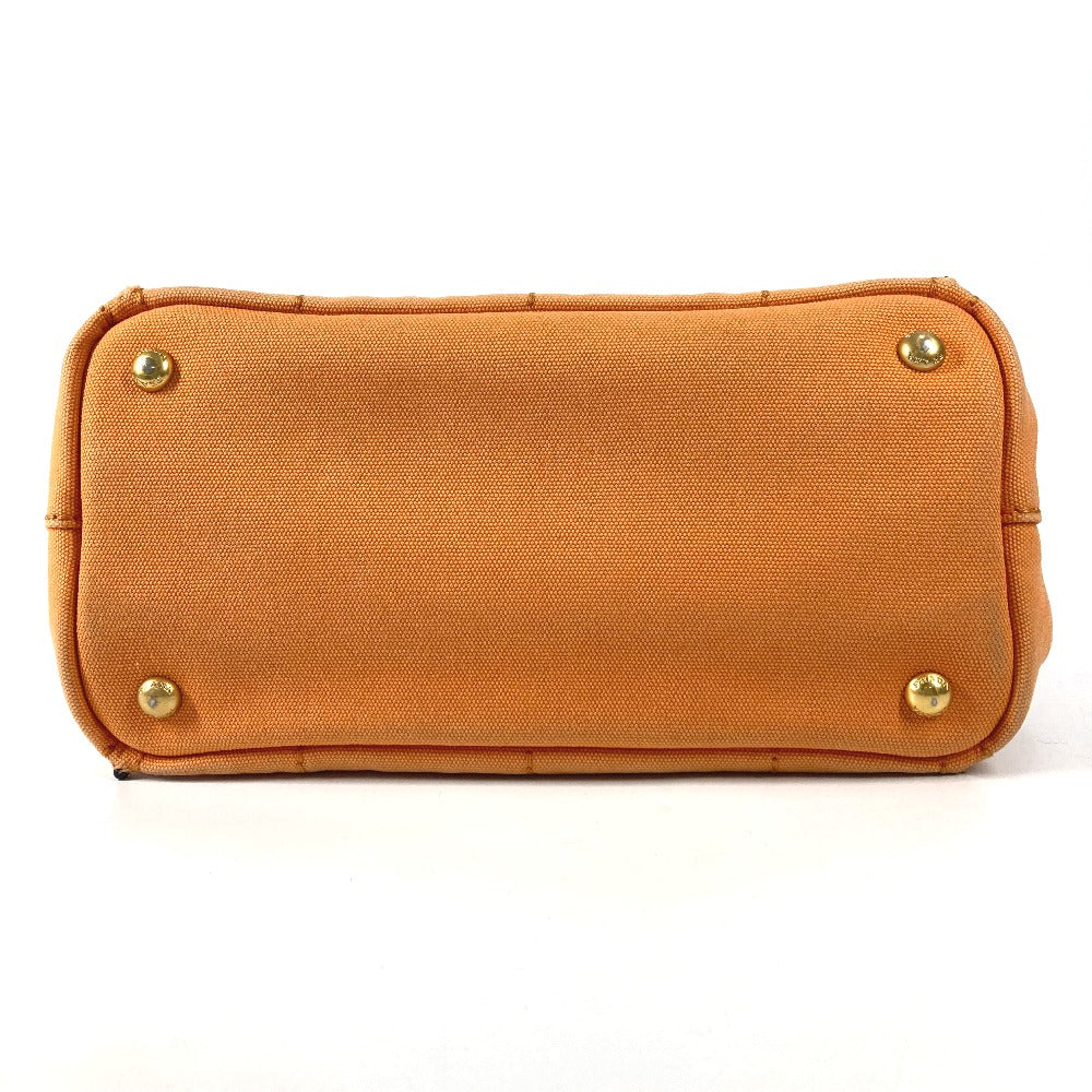 PRADA Canapa logo Handbag, Satchel bag, Tote bag Hand Bag Canvas Orange Used