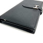 HERMES H Logo Bearn Souffle Bifold Long Wallet, Epson, Unisex, Black