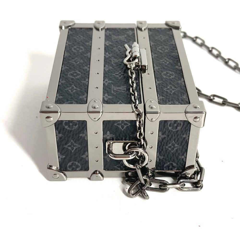 LOUIS VUITTON M77167 Monogram Eclipse Earphone Pouch for AirPods with Chain, Monogram Eclipse Canvas, Unisex, Black