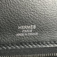 HERMES Novapolis pouch with strap, H logo, flap, clutch bag, Evercolor, unisex, black