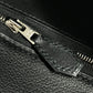 HERMES Novapolis pouch with strap, H logo, flap, clutch bag, Evercolor, unisex, black