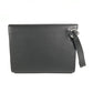HERMES Novapolis pouch with strap, H logo, flap, clutch bag, Evercolor, unisex, black