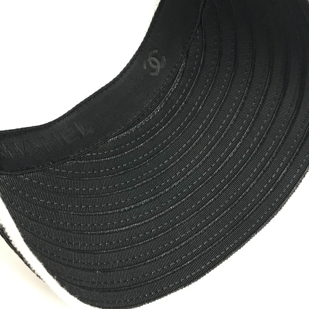 CHANEL 22P CC Coco Mark Ribbon Hat/Sun Visor for Women, Black