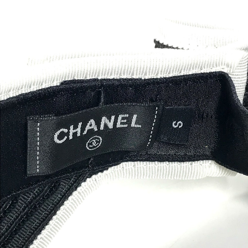 CHANEL 22P CC Coco Mark Ribbon Hat/Sun Visor for Women, Black