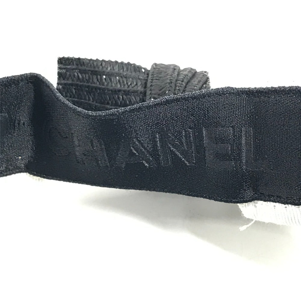 CHANEL 22P CC Coco Mark Ribbon Hat/Sun Visor for Women, Black